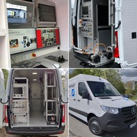 Ausbau eines universell einsetzbaren Dichtheitsprüffahrzeugs für die LÖNNE ENTSORGUNG Lippstadt, das System ROHRTEST-4 ist für die Kanaldichtheitsprüfung, Hausanschlussprüfung, Schacht- und Abscheiderdichtheitsprüfung sowie die Einzelmuffenprüfung nach allen gängigen Prüfverfahren sowie mit zweifach 1000 Meter-RT-WIRELESS-Funkanbindung der externen Sensoren ausgestattet. Stromversorgung wahlweise über DYNAWATT-Generator am Fahrzeugmotor, Inverterstromerzeuger über Zusatzbatterie oder Fremdeinspeisung.